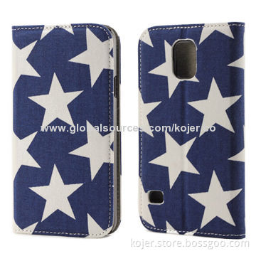 High-quality Flip Cases for Samsung Galaxy S5, Customized Designs and Logos Accepted